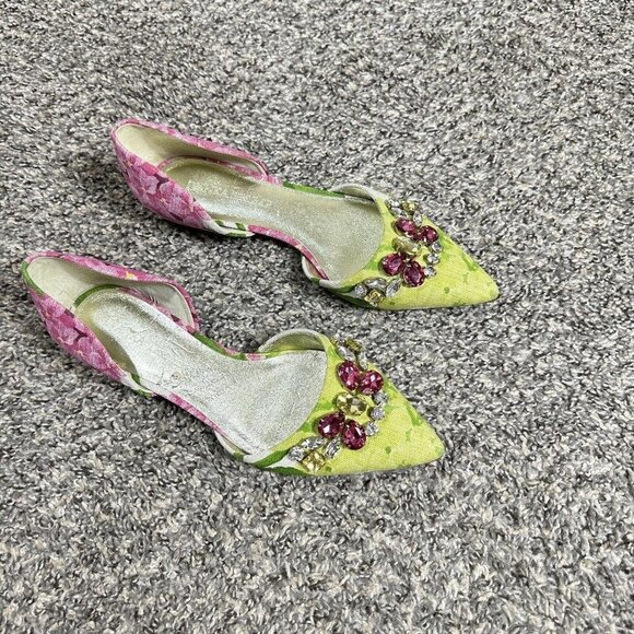 Ivanka Trump Pointed Toe D'Orsay Flats Tadora Bejeweled Embellished 6.5 M New - Picture 6 of 9